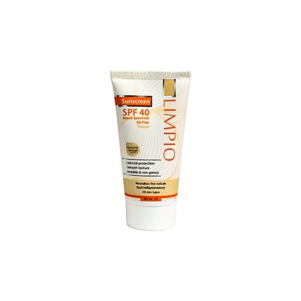 کرم ضد آفتاب رنگی spf40 پوست چرب لیمپیو پلاس